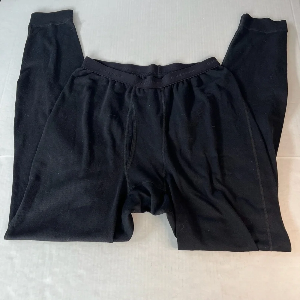 Patagonia Sz‎ Large Black Knot Leggings Performance Layer